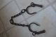 Antique Iron Chain Leg Shackles With Two Padlock,  Two Keys Very Rare Other Ethnographic Antiques photo 4