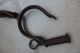Antique Iron Chain Leg Shackles With Two Padlock,  Two Keys Very Rare Other Ethnographic Antiques photo 8