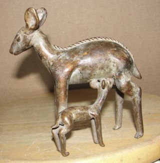 Goldweight Africa Akan Benin Ivory Coast Bronze Animal Gazelle Gazella Antelope photo