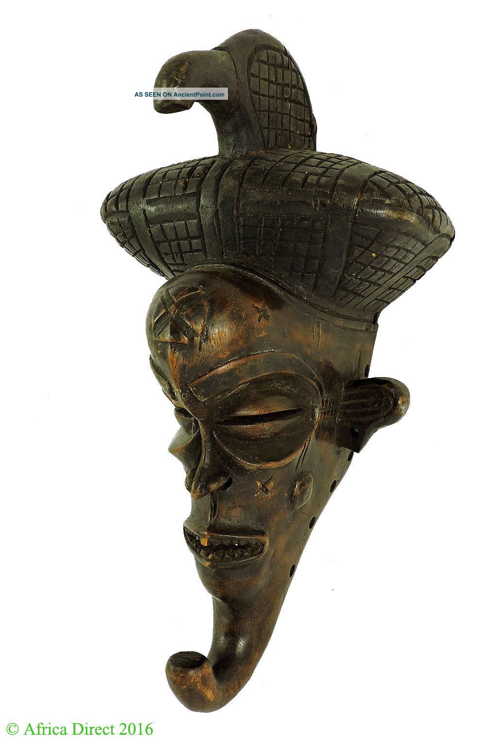 Chokwe Mask Curved Chin Congo African Art Was $99 Masks photo