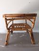 Mid Century Rattan Bamboo Cane Laced Top Table Nightstand Coffee Table End Table Post-1950 photo 6