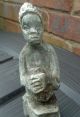 Vintage African Ethnic Tribal Art Hand Naive Carved Stone Figure Folk Art Other African Antiques photo 2