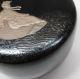 H916: Japanese Lacquer Ware Powdered Tea Container With Very Rare Design W/box Tea Caddies photo 3