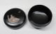 H916: Japanese Lacquer Ware Powdered Tea Container With Very Rare Design W/box Tea Caddies photo 5