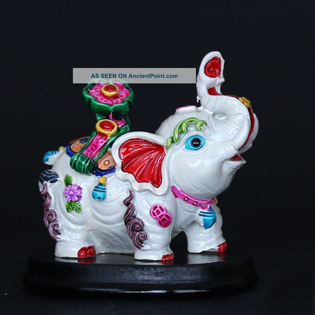 Chinese Cloisonne Porcelain Handwork Elephant Statue Csy948 Elephants photo