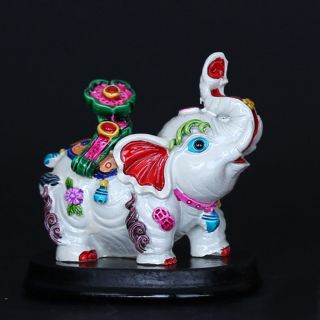Chinese Cloisonne Porcelain Handwork Elephant Statue Csy948 photo