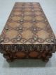 Vintage Wooden Box Carved Antique Cigarette Case Tabacco Box Studded Chest Euc Boxes photo 4