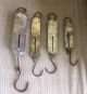 4 Antique Brass Hanging Mercantile/farm Scales Chatillons/frary/morton Bremner Scales photo 1