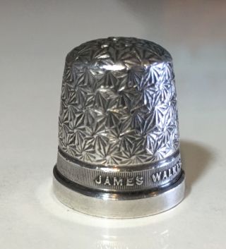 Antique 1929 James Walker Ltd Jeweller England Sterling Silver Thimble Size 18 photo