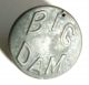 Antique 1930s Big Dam Irwin - Phillips Work Bib Overalls Button Keokuk Iowa Vtg Buttons photo 2