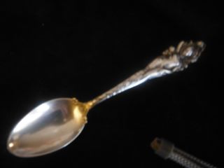 Sterling Silver - Women & Child Demitasse Sugar Spoon / Art Deco Nouveau photo