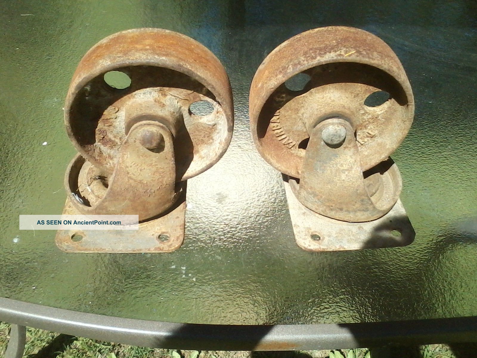 2 Cast Iron Wheels By The Fairbanks Co. Other Mercantile Antiques photo