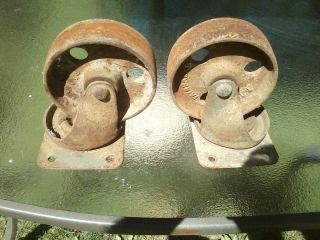 2 Cast Iron Wheels By The Fairbanks Co. photo