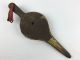 Vintage Fireplace Bellows Dutch Air Blower Brass Red Leather Wood Hearth Ware photo 3