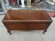 Queen Anne Burl Walnut Wood Footed Cedar Chest Trunk By Lakeside Craft Shop 1900-1950 photo 1