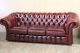 Antique English Three Seat Chesterfield Leather Sofa And Loveseat In Oxblood Col Other Antique Furniture photo 4