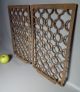 Pair Antique Cast Iron Heating Grates Vents Registers W/geometric Circle Pattern Heating Grates & Vents photo 2