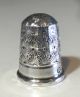 Antique 1907 B & Co.  Chester England Sterling Silver Thimble Size 11 Paneled Thimbles photo 1