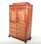 Antique Cabinet Bookcase Danish 19th Century Biedermeier Flamed Mahogany Victori 1800-1899 photo 3