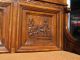 Antique Hall Bench Gothic Revival Oak Carved Lions Faces 1800-1899 photo 3