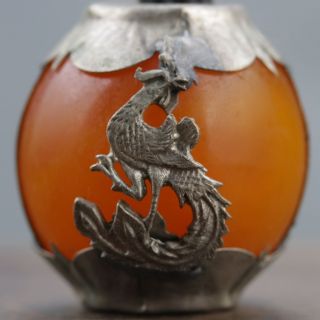 Collectable Beeswax Armor Tibetan Silver Hand - Carve Zodiac Statue - - Mouse photo