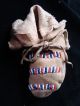 Single Native American Indian Beaded Baby Moccasin Chewed Deer Skin Early 1900 ' S Native American photo 3