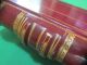 Antique Full Red Leather Ledger - Gilt Trim - - Pristine Other Mercantile Antiques photo 5