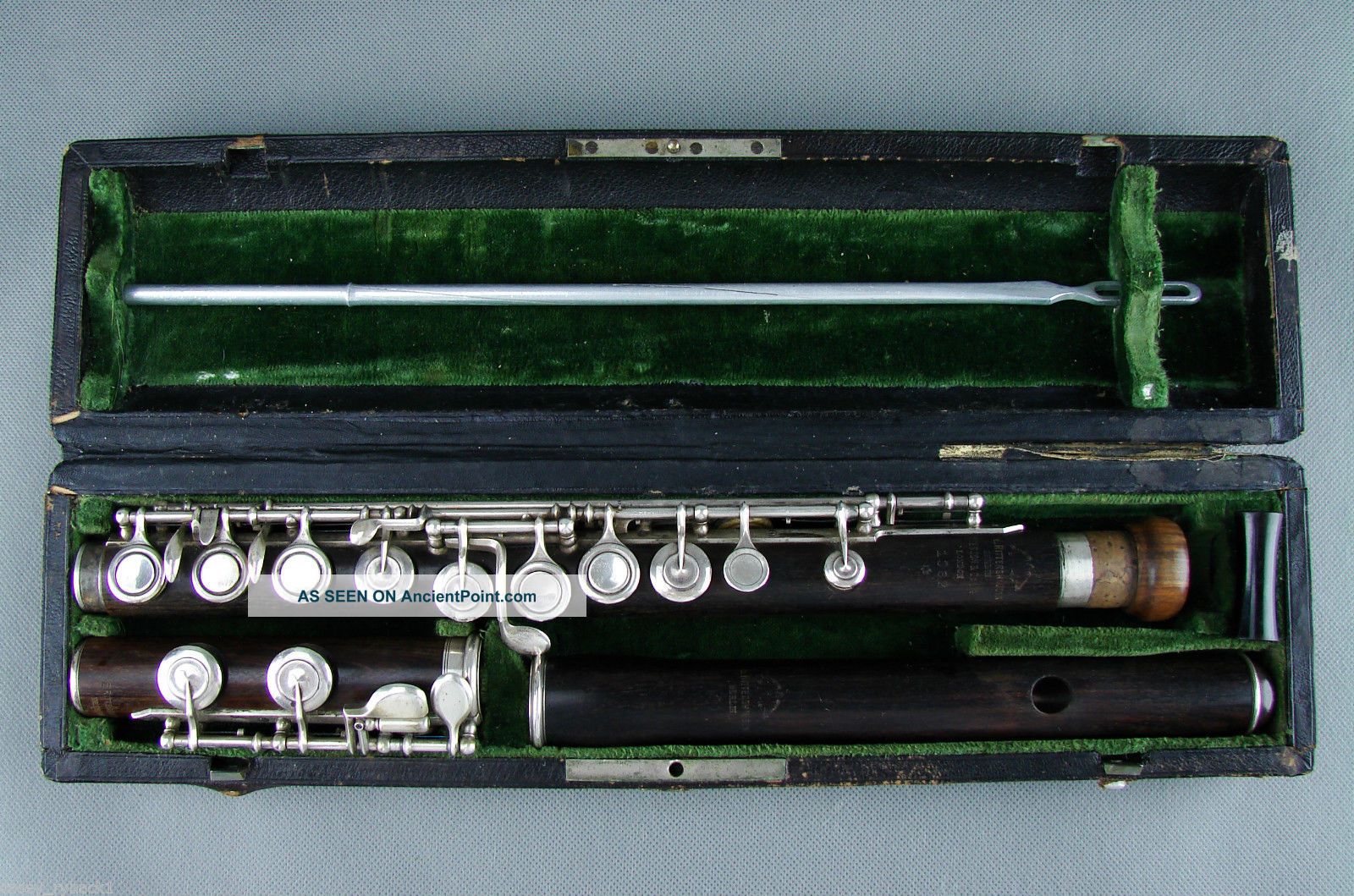 Antique Boehm Wooden Flute By Emil Rittershausen Berlin C1880 Besson & Co London Wind photo