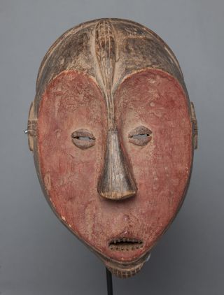 Bembe Face Mask,  D.  R.  Congo,  Zambia,  African Tribal Statue photo