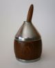 Vintage Mid Century Danish Modern Sweden Teak & Stainless Condiment Jar W/spoon Mid-Century Modernism photo 4