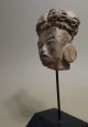 Ancient Pre - Columbian Maya / Mayan Artifact Face Head Ear Plugs Mounted On Stand The Americas photo 1