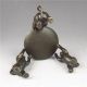 Ancient Asian Chinese Old Bronze Handmade Cats Plate Statue Oil Lamp Candlestick Other Antique Chinese Statues photo 1