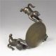 Ancient Asian Chinese Old Bronze Handmade Cats Plate Statue Oil Lamp Candlestick Other Antique Chinese Statues photo 2