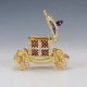 Chinese Exquisite Cloisonne Copper Handwork Inlaid Rhinestone Carriage Statue Other Antique Chinese Statues photo 2