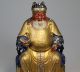 Antique C.  1900 Chinese Gilt Wood Figure Of A Seated Man Other Chinese Antiques photo 3