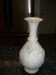 Antique Tall White Parian Vase - Sprigged On Grape Clusters Vases photo 2