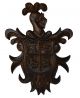 French Medieval Carved Wooden Heraldic Shield Arm,  Knight Wall Plaque Panel Other Antique Woodenware photo 1