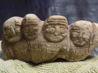 Mayan Artifact Mesoamerican.  Stone Carving With Untranslated Hieroglyphs photo