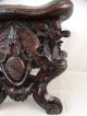 Antique English Figural Carved Wood Winged Griffin Mythological Gothic Old Stool 1900-1950 photo 4