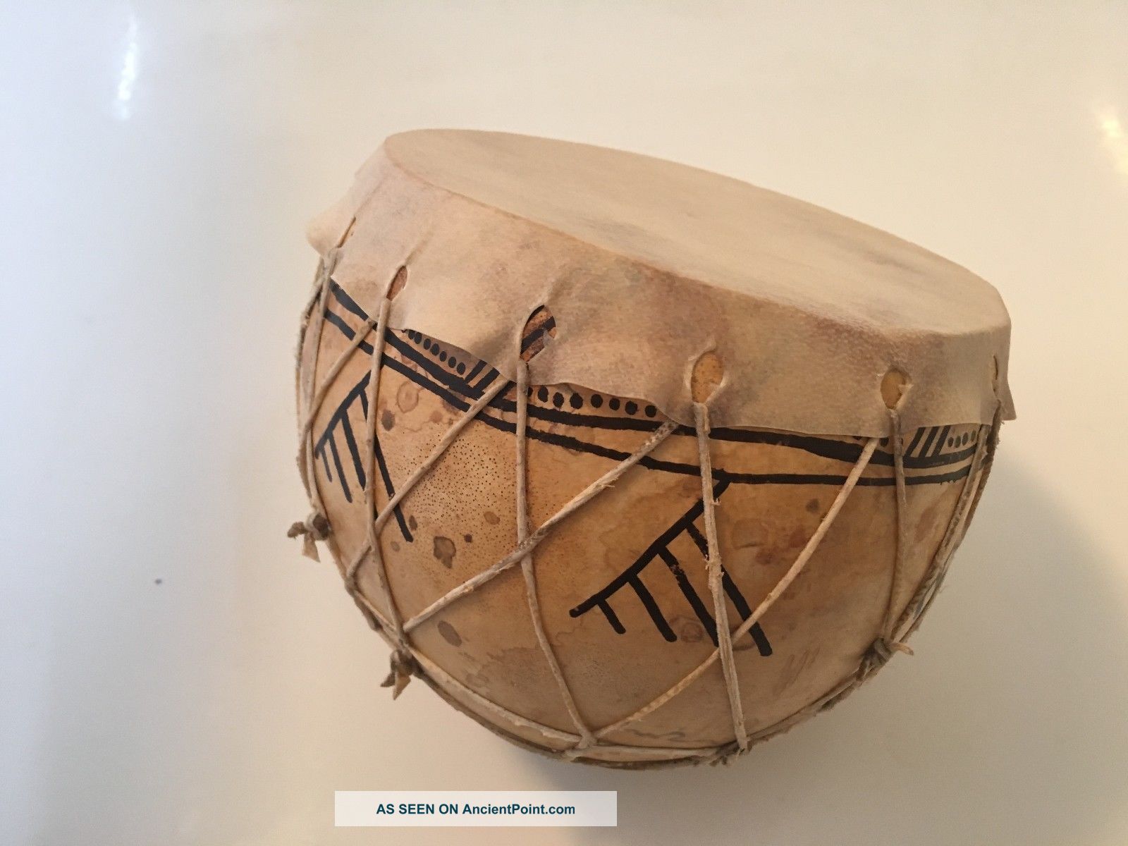 Bendre Calabash Drum Gourd Drum With Prehistoric Pattern Percussion photo