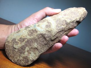 7.  6 Inch Exlarge Laos Paleolithic Hand Ax Adze Sand Stone Menhir Area [tm2] photo
