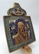 Russia Orthodox Bronze Icon Icon The Virgin Of Kazan.  Enameled.  19th.  Century. Roman photo 2