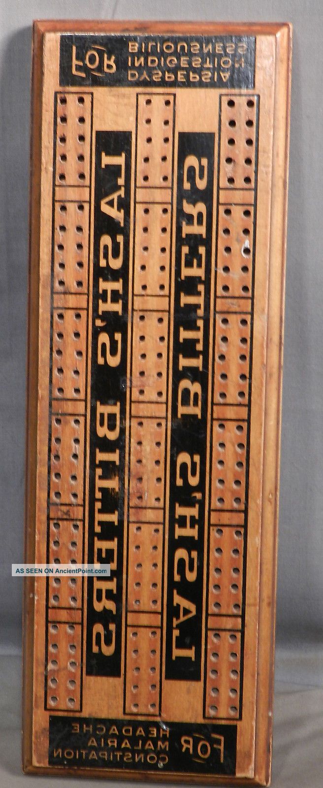Antique Advertising Cribbage Board Sign Lash ' S Bitters Game Quack Medicine Game Primitives photo