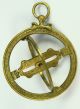 Antique Early Bronze Astronomical Ring Armillary Sphere Rings Instrument 42mm Other Antique Science Equip photo 1