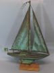 Small Handmade,  Full Body,  20thc Folk Art Copper Sailboat Weathervane,  Nr Weathervanes & Lightning Rods photo 4