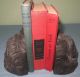 Native Soapstone Carving/etching Bookends Aardik Canada Signed The Americas photo 1