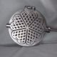 Antique French Cast Iron Waffle Maker Press Heart Wrought Iron Pancake - 19th C. Hearth Ware photo 1