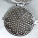 Antique French Cast Iron Waffle Maker Press Heart Wrought Iron Pancake - 19th C. Hearth Ware photo 5