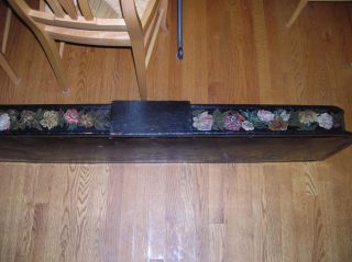 Vintage Metal & Wood Hand Painted Fireplace Fender Gorgeous photo