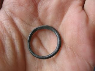 Ancient Celtic Ring Proto Money 600 - 400 Ad.  Perfect Dark Green Patina photo